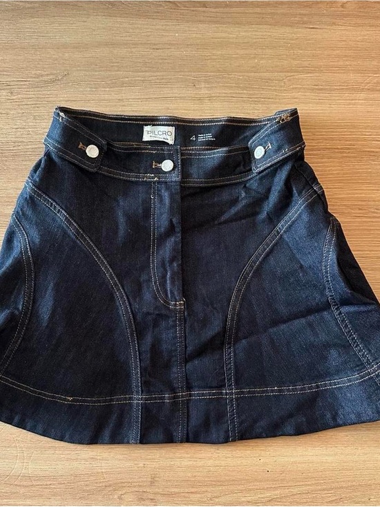 Pilcro Dresses & Skirts - Pilcro Dark Indigo Denim Mini Skirt - Deep Blue
